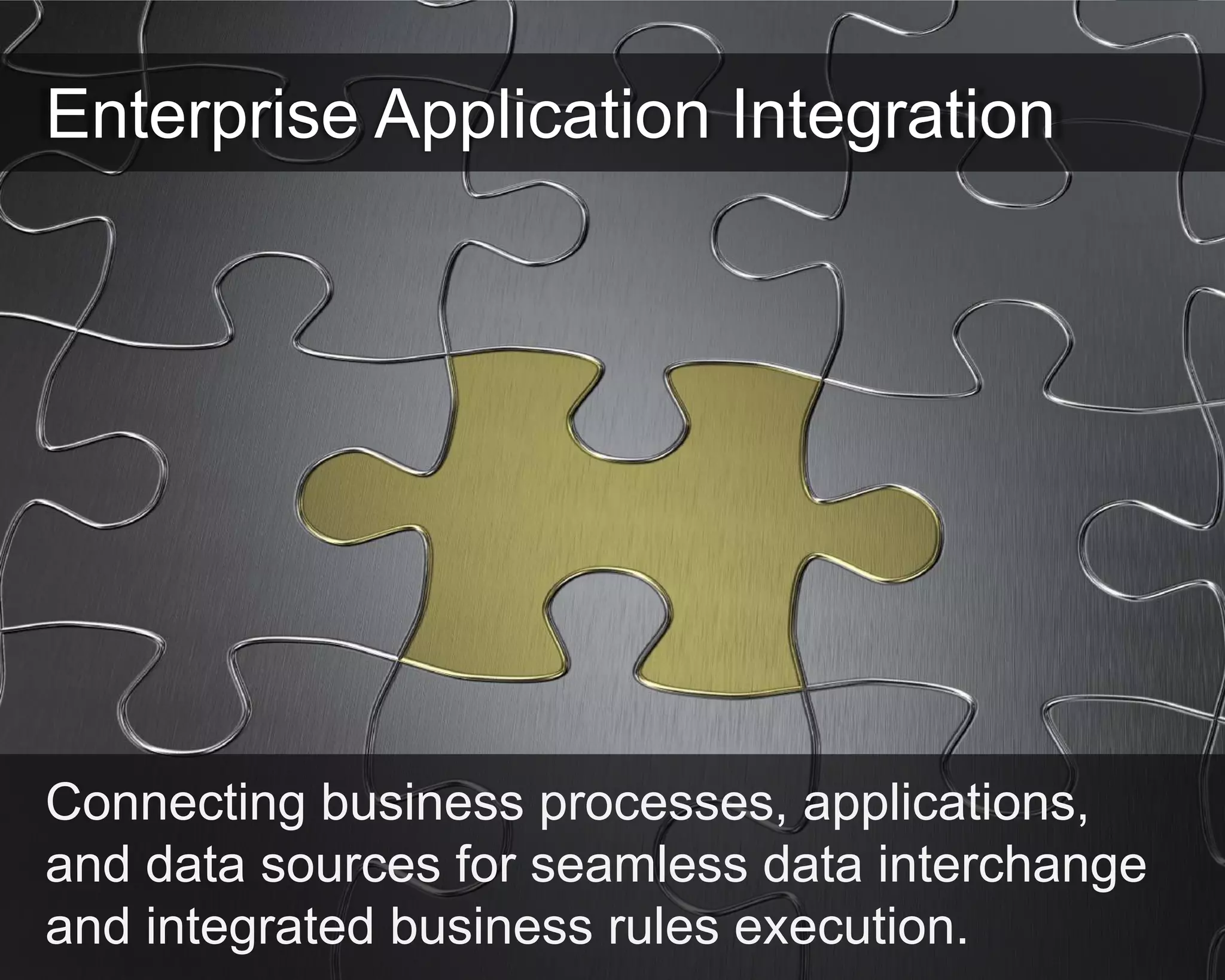 ©Copyright 2012 QA Technologies, Inc. All rights
Reserved. ©Copyright 2012 QA Technologies, Inc. All rights Reserved.
Enterprise Application Integration
Connecting business processes, applications,
and data sources for seamless data interchange
and integrated business rules execution.
 