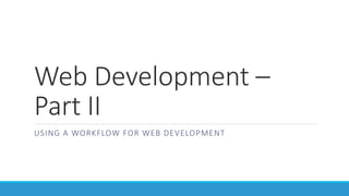 Basic Introduction to Web Development | PDF