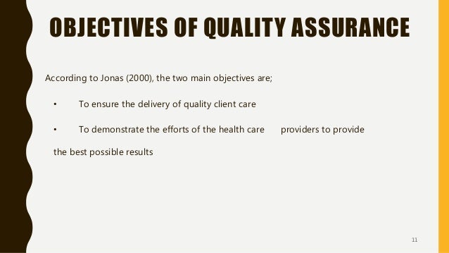Quality Assurance Qa Definition Obj Principles Components Dif