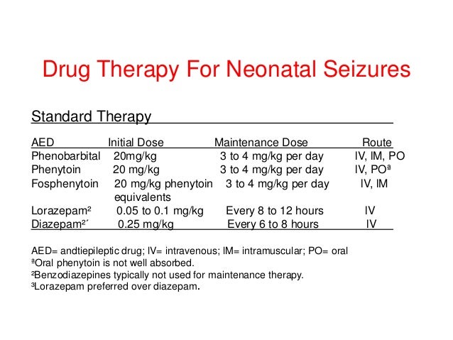 Dose Of Diazepam In Neonates