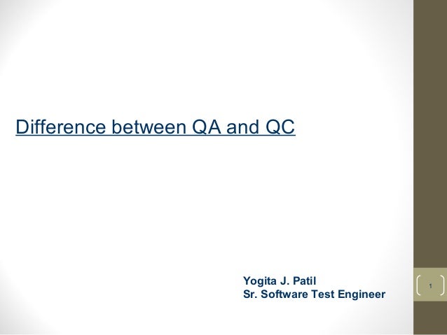 Quality Assurance Vs Quality Control