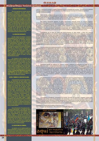 ASESINATOS MISTERIOSOS
Pero hay asesinatos de muchas personas,
periodistas, investigadores, escritores, artístas y
activistas por la paz honestos, cuya lista es muy larga y
que en unos casos son simplemente acribillados a tiros
y en otros se planean accidentes o envenenamientos,
según sea la mejor manera de dejarlo en el misterio.
Por ejemplo: Willian Cooper (abaleado por la policia);
Aaron Swartz (”suicidado”);Aaron Russo (envenenado
concancer);PhillipMarshall(”suicidado,juntoatodasu
familia”), y las lista seria larga, pasando incluso por el
asesinato de Lady Diana. No sería de extrañar que el
cancer que atacó a Russel Means haya sido inducido.
Al margen de los ejecutores, hay una decisión
intelectual sobre cada uno de estos hechos. Y
nuevamente vemos que todas las pistas llevan a la
mismamisteriosaelitequecontrolaelmundo.
EL GENOCIDIO INCESANTE
En esta voragine de crimenes, no solo son
personalidades las que son asesinadas, y no solo por
razones de deshacerse de incómodos adversarios
caliﬁcados como peligrosos. Los grupos humanos,
étnicos identiﬁcados como obstaculo para sus planes,
son sistematicamente asesinados bajo la forma de
“limpieza etnica”: Los Palestinos, Los indigenas en el
Perú, (bajo la combinada acción del terrorismo estatal y
senderista), los indígenas andinos y amazónicos en
todo sudamerica; los Aztecas, Los Mayas, Los
indigenas de nortamerica (exterminados en mas del
95%), los Mapuches, Los Guaraníes, y todas las
naciones indígenas que se aferran a sus raices y
quieren defender su territorio, su mundo, y sus mas
elementalderechoaexistir.
Los crímenez de leza humanidad que se
desenvuelven delante de nuestros ojos, ahora también
se dirigen contra la población de paises a la que se
asesina impunemente, al mismo tiempo que se dice
estar interveniendo “liberarlas”. Las guerras de
agresion y rapiña inacabables y cada vez mas cinicas y
crueles: Vietnam, Irak, Afganistan, Libya, Siria, Libano,
y todos los paises africanos donde los asesinos se
pasean libremente. Han llegado al extremo de convertir
el riesgo a la Tercera Guerra Mundial en una crónica
cinematograﬁca de una guerra anunciada y en
curso. Para esta elite, la guerra es un negocio y la
sangreeselcombustibledesucivilización.
AHORA: TAMBIEN EL GENOCIDIO GLOBAL
Al genocidio étnico que tiene larga historia, y
desde las postrimerias del siglo pasado, la han
incrementado con un genocidio a gran escala y a largo
plazo, que no tiene fronteras mi étnicas, ni politicas ni
religiosas ni de ninguna clase. Para ser una victima
potencial solo hay que ser una persona común y
corriente sobreviviendo en esta sociedad, en cualquier
parte del planeta. A la tradicional muerte por hambre
que lleva siglos implementándose, ahora llevan
adelante la muerte por alimentarse mediante el
sistematico y controlado envenenamiento de los
alimentos destinados a las “masas”. Y también el
sistemático y controlado daño cerebral implementado
por la industria de las drogas, legales e ilegales,
psiquiátricas y farmacéuticas muestran una estadistica
de causal de muertes alucinante. Y como si no fuera
suﬁciente: Han logrado la sistematica eliminación de
mas de la cuarta parte de especies vivas del planeta a
travez de la controlada destrucción y manipulacion del
climayelmedioambiente.
Senosinfundetemor.“Nopuedesercierto..”,
-pensamos ingenuamente-, y las dudas las usamos
para justiﬁcarlos y librarlos de responsabilidad, ya que
en el fondo, sirven también para justiﬁcar nuestra
propia irresponsabilidad de vivir sosteniendo este
sistema asesino. Y naturalmente los teóricos y
cientiﬁcos justiﬁcadores abundan, porque de otro modo
el desempleo les haría sobrevivir en la miseria como a
la mayor parte de las víctimas. El hecho que no
querramos verlo, o no podamos verlo, no quiere decir
que no se de. Alimentamos la esperanza absurda de
quesinolovemos,noseremostocados.
EL SECRETISMO ES CRIMINAL
Los asesinos, son en realidad aquellos que
toman las decisiones y los ejecutores no son mas que
mercenarios que muchas veces no tienen idea de lo
queestanhaciendo.Elmanejodetontosutileshasidoy
es la herramienta fundamental de esta siniestra elite de
y que en ocasiones ha variado su destino dependiendo de la necesidad del momento. También se han realizado
diversas campañas de recolección de alimentos con el ﬁn de apoyar el proceso de resistencia que llevan
nuestros hermanos en el Sur.
Dentro de los planteamientos que se han ido deﬁniendo de forma colectiva y paso a paso, nos hemos
declarado una organización anticapitalista, principalmente por la fuerte usurpación y acumulación que existe en
territorio mapuche de las grandes empresas transnacionales. Además la deﬁnición surge por lo nocivo que
resulta el capitalismo en todas las áreas de la vida: educación, salud, etcétera.
Nos parece importante destacar el hecho reconocerse mapuche dentro de diversos espacios
territoriales, lo que algunos han acuñado como diáspora. Varios de los que estamosacá somos diáspora. Quizás
eso nos ayuda a evitar la separación que muchasveces resulta odiosa entre mapuche de ciudad con el mapuche
de campo. Consideramos además que nuestro pueblo traspasa fronteras impuestas por leyes externas a
nuestra sociedad, dentro de eso mismo es necesario reconocer que en la actualidad el mapuche está presente
de diversas formas (en estudiantes, pobladores, profesionales, etc.). Entonces lo que en deﬁnitiva nos une, es
una misma historia pasada y, para lo que se vayan uniendo a esta lucha, una historia futura en común.
Continuando con el tema de cómo nos desenvolvemos en esta ciudad, y como con nuestras
particularidades aportamos a un proceso mayor, compartir que funcionamos con la idea de ir produciendo
proyectos autónomos –es decir, que surgen de nosotros mismos- en diversas áreas. Un ejemplo de ello es el
ámbito de la educación o la autoeducación como le hemos llamado. Hace poco tiempo atrás hemos levantado el
proyecto de Universidad Libre Mapuche Wenceslao Paillal, en homenaje al único longko que ha tenido la
organización, y que adoptó este nombre por la gran sabiduría y humildad con que nuestro longko entregaba su
conocimiento. En dicho proyecto hemos reunido la experiencia de talleres de discusión histórica, de lengua
mapuche, de cultura para darle sentido a un proceso de formación que realizamos todos en conjunto, por medio
de relaciones horizontales, donde todos participamos y enseñamos y aprendemos al mismo tiempo. Es una idea
de largo aliento que espera vaya sumando voluntades.
Además existe otra iniciativa permanente que es la Videoteca Mapuche Julio Wentekura,en homenaje a
otro integrante de la organización que murió en la prisiónpolítica. Esta experiencia tiene por objetivo reunir
documentación audiovisual de comunidades, de ciudad, de procesos propios, de procesos de otros pueblos en
lucha, con el ﬁn de revitalizar la historia, de difundir y propiciar la reﬂexión y aportar elementos a la discusión. El
cine y el documental son importantes herramientas que nos permiten aprender y analizar cómo suceden las
cosas, informarnos de otras realidades. Compartir eso es sumamente enriquecedor. En relación a la
Universidad Libre esto nace como una forma de llamar la atención frente a lo que se le pide al Estado. Hay
quienes solicitan al Estado opresor y colonial que le entregue los medios para educarse como mapuche.
Nosotros pensamos que esos caminos deben primero construirse con nuestras propias capacidades. Es por
ello que nace esta idea, con el ﬁn de hacer reﬂexionar sobre cómo queremos nuestra educación y además
valorar y reconocer nuestros propios saberes, nuestros propios procesos pedagógicos, elevándolo a un plano
quizás un poco más académico, pero con el componente ancestral y de resistencia que esto conlleva.
Importante también es destacar en nuestros trabajos cotidianos la realización de Ferias de Arte y
Política Mapuche, es decir, un lugar donde podamos mezclar varias cosas. Por un lado, la producción de arte de
parte de nuestros hermanos, pero a la vez complementándolo en un mismo espacio con la difusión y reﬂexión en
torno a procesos de resistencia de nuestros hermanos del sur y las acciones que se desarrollan en la ciudad,
como es la revitalización del mapudungun, medicina mapuche, arte textil, entre otras. La idea tiene su
fundamente en la necesidad de compartir con otros hermanos la autogestión colectiva, individual y familiar. Se
abre como un espacio de reﬂexión, discusión, reencuentro e intercambio. Es un espacio sin presencia de
tutelaje de ongs, ni intermediarios estatales o paraestatales. Es un trabajo que nos reúne pero a partir de
capacidades mapuche.
Otro planteamiento importante de nuestra organización que me gustaría destacar en esta oportunidad,
sobre todo ahora, a semanas de lo ocurrido en Vilcún, es que hemos constatado y reﬂexionado colectivamente
sobre la situación que vivimos. Pensamos que las prácticas del colonialismo están tremendamente vigentes,
como los discursos de los que ostentan el poder repiten las prácticas del siglo XIX: reunirse para ver de qué
manera se frenaa estos “indios”, reunirse para activar mecanismos de represión y supuestamente atender a la
demanda de los mapuche, pero de los mapuches con los que se puede conversar, o sea generando divisiones
entre los indios que les acomodan y lo que no. Tristemente también hemos constatado que el racismo sólo
dormía o se ocultaba. Nos ha tocado escuchar y leer a través de las redes sociales o los diarios, expresiones de
odio racial antimapuche de principios de siglo. Claramente hemos pasado de ser los indios, ﬂojos, borrachos a
ser los terroristas. Sin duda, rechazamos desde lo más profundo de nuestros corazones y creo que aquí
interpreto no sólo a la Meli Wixan Mapu, sino también a aquellos que se han sentido pasados a llevar mucho más
que antes. El colonialismo aún duele y se reformula, es por ello que el movimiento mapuche autónomo también
debe reformularse, con el ﬁn de continuar existiendo y aspirar a lo que alguna vez fuimos libres y capaces de
autodeterminarnos.
Los invitamos a la reﬂexión, acompañada de acción, con el ﬁn de reconocer y respetar nuestra lucha.
Quizás dejar claro al ﬁnal, que somos una parte del movimiento y que al interior del pueblo, existen diversas
agrupaciones y, por tanto, diversas corrientes y pensamientos. Estamos por la unidad del pueblo mapuche, pero
sobre la base del respeto y la conﬁanza. Ahora más que nunca necesitamos que las organizaciones sociales
contribuyan a romper el cerco comunicacional y apoyen nuestra lucha.
Presentación Cumbre de los pueblos.26 de Enero 2013
Foro: “Procesos de Resistencia y Reconstrucción del Pueblo Mapuche
Wawqinchikkuna / Nuestros hermanos
24
Foto:CortesíadeGoogle
 