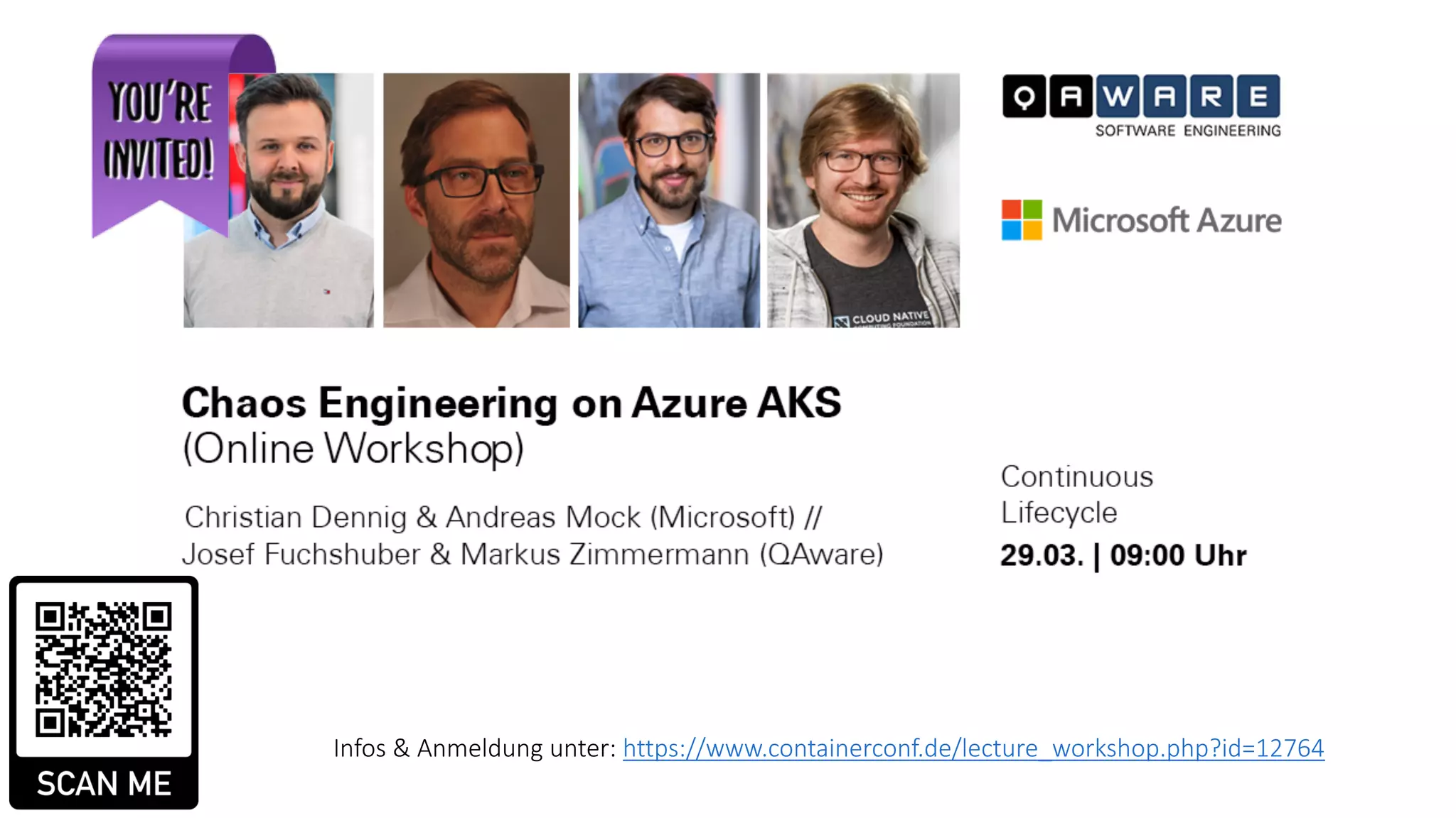 Infos & Anmeldung unter: https://www.containerconf.de/lecture_workshop.php?id=12764
 