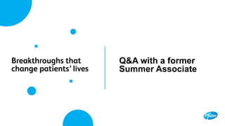 Q&A with a former
Summer Associate
 