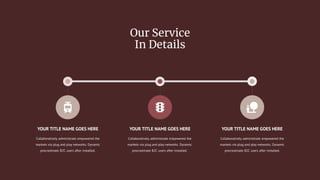 Collaboratively administrate empowered the
markets via plug and play networks. Dynamic
procrastinate B2C users after installed.
YOUR TITLE NAME GOES HERE
Collaboratively administrate empowered the
markets via plug and play networks. Dynamic
procrastinate B2C users after installed.
YOUR TITLE NAME GOES HERE
Collaboratively administrate empowered the
markets via plug and play networks. Dynamic
procrastinate B2C users after installed.
YOUR TITLE NAME GOES HERE
 