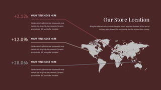 Bring the table win-win survival strategies ensure proactive dominan. At the end of
the day, going forward, for new normal that has evolved from runway.
Our Store Location
+2.12k YOUR TITLE GOES HERE
Collaboratively administrate empowered more
markets via plug-and-play networks. Dynamic
procrastinate B2C users after installed.
+12.09k YOUR TITLE GOES HERE
Collaboratively administrate empowered more
markets via plug-and-play networks. Dynamic
procrastinate B2C users after installed.
+28.06k YOUR TITLE GOES HERE
Collaboratively administrate empowered more
markets via plug-and-play networks. Dynamic
procrastinate B2C users after installed.
 