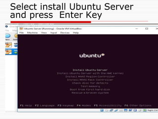 Select install Ubuntu Server
and press Enter Key
 