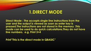 Q Basic Mod Command Qbasic | PPTX