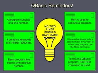 Qbasic introduction | PPT | Programming Languages | Computing