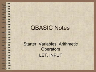 Qbasic notes | PPT