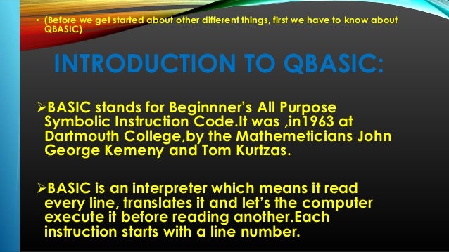 Learning Qbasic programming examples and exercises