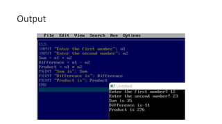 Qb Basic Coding QBASIC Programming for the beginners to larn the basic ideas of QB ...