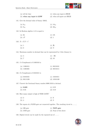 Question Bank Basic Electronics | PDF
