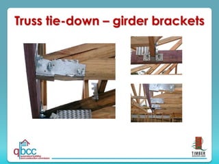 Truss tie-down – girder brackets
 
