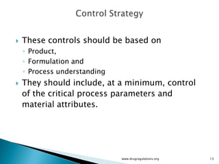 Quality by Design : Control strategy | PPTX