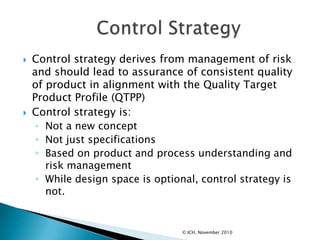Quality by Design : Control strategy | PPTX