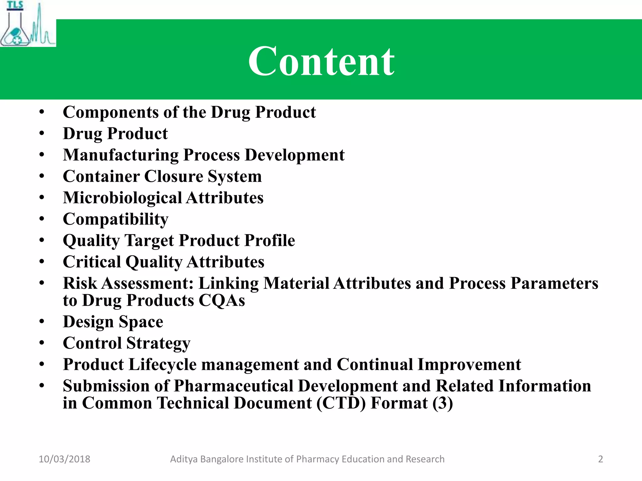 QbD for Pharma Products Development | PPT