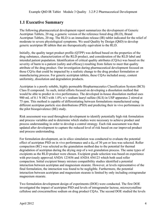 QbD IR Tablets - FDA Example | PDF | Pharmaceutical Industry | Industries