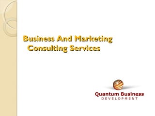 Business And Marketing Consulting Services 
