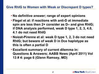 Weak Rhd Flow Chart Session 1 - Clinical Significance of RhD | PDF