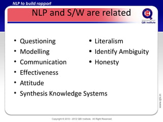 NLP (Neurolingusitic Programming for IT Professionals)