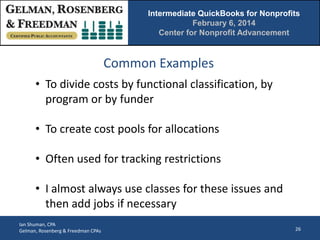 Quickbooks Class Structure Example Intermediate QuickBooks for Nonprofits | PPTX