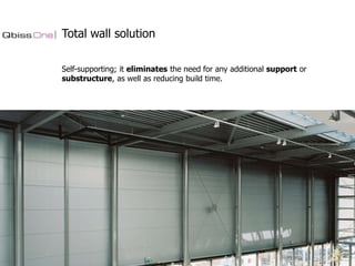 Total wall solution
Self-supporting; it eliminates the need for any additional support or
substructure, as well as reducing build time.

 