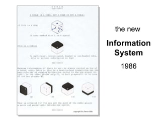 the new  Information System 1986 