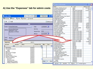A) Use the “Expenses” tab for admin costs 
