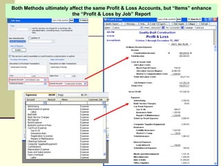 Both Methods ultimately affect the same Profit & Loss Accounts, but “Items” enhance the “Profit & Loss by Job” Report 