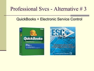 Professional Svcs - Alternative # 3 QuickBooks + Electronic Service Control 