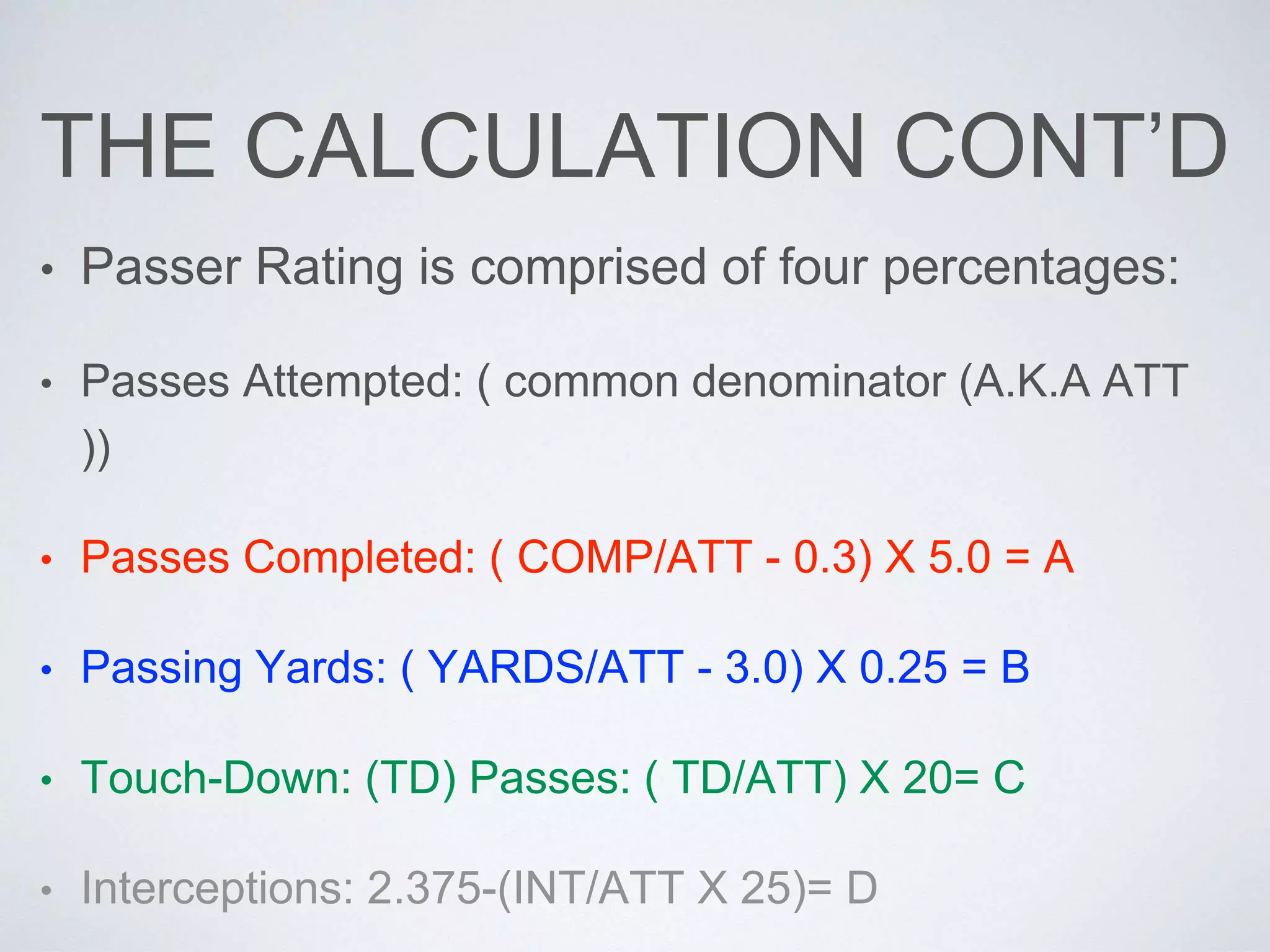 Qb passer rating pp | PPTX