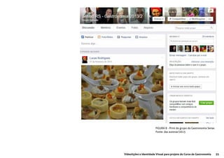 35Videolições e Identidade Visual para projeto do Curso de Gastronomia
FIGURA 8 - Print do grupo da Gastronomia Senac
Fonte: das autoras/2015
 