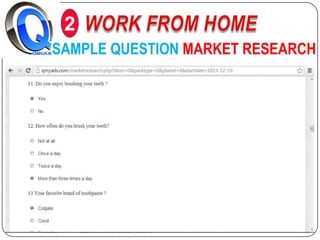 2
SAMPLE QUESTION MARKET RESEARCH

 
