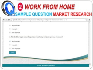 2
SAMPLE QUESTION MARKET RESEARCH

 