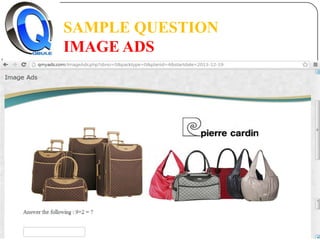 SAMPLE QUESTION
IMAGE ADS

 