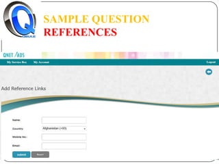 SAMPLE QUESTION
REFERENCES

 
