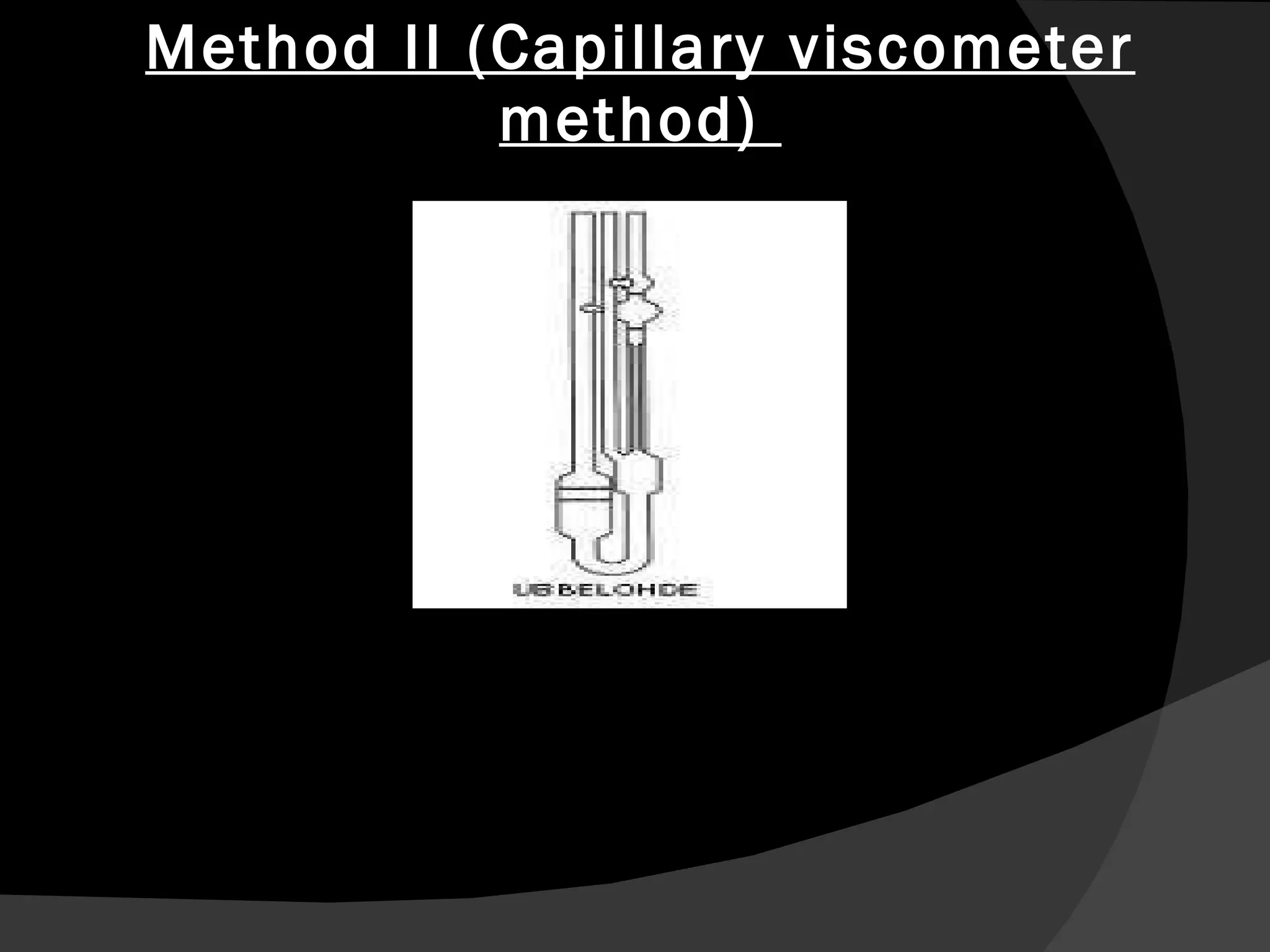 Method II (Capillary viscometer method)  