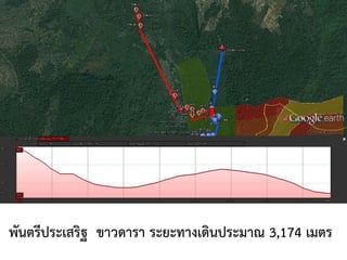 พันตรีประเสริฐ ขาวดารา ระยะทางเดินประมาณ 3,174 เมตร
 