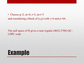 Quasi Cyclic LDPC codes - Algebraic Construction | PDF