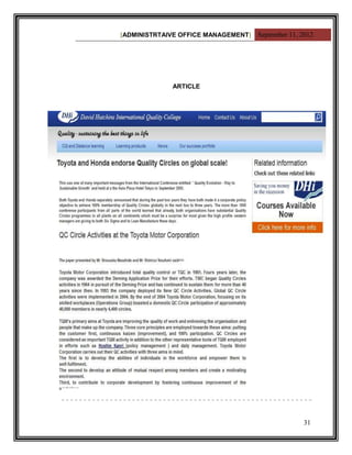[ADMINISTRTAIVE OFFICE MANAGEMENT] September 11, 2012




              ARTICLE




                                                  31
 