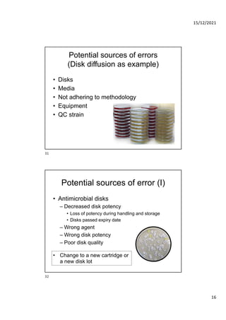 Quality control of susceptibility testing (Part 1)