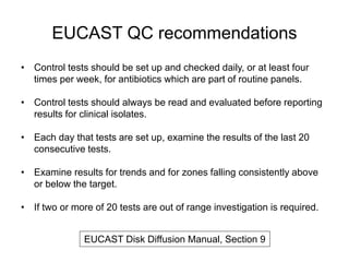 Quality control of susceptibility testing (Part 2)