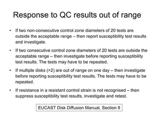 Quality control of susceptibility testing (Part 2)