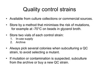 Quality control of susceptibility testing (Part 2)