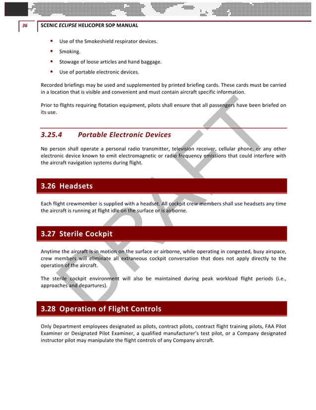 Standard Operating Procedures Manual | PDF | Air Travel | Travel Type