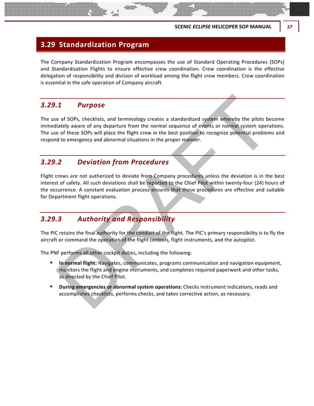 Standard Operating Procedures Manual | PDF | Air Travel | Travel Type