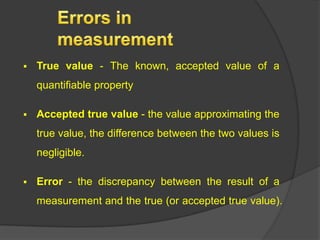 Simple True Value Examples Quality Control in a Medical Testing Laboratory | PPTX