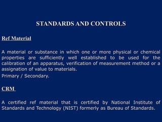 Standard Control Material Quality control by Mam Nadia Punjab university | PPT