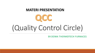(Quality Control Circle)
BY.DOWA THERMOTECH FURNACES
MATERI PRESENTATION
 